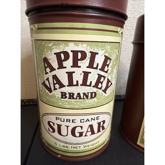 American Vintage / Retro Kitchen Canister Set of 3 Vintage Reproduction - Picture 4 of 6